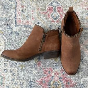 Lucky Brand Cognac Booties